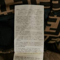 Fendi Kids Brown Zucca Pattern Jacquard Knit Shorts 10 Yrs