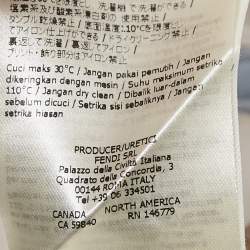 Pre Owned Fendi Kids White Logo Applique Cotton T-Shirt 18 M