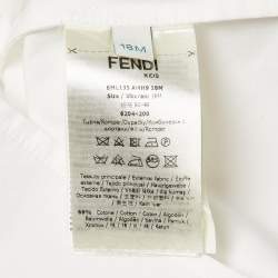 Fendi Kids White Cotton Blend Shirt 18M