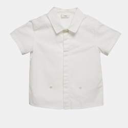 Fendi Kids White Cotton Blend Shirt 18M