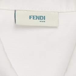 Fendi Kids White Cotton Blend Shirt 18M
