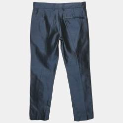 Fendi Kids Blue Silk Trousers 8 Yrs