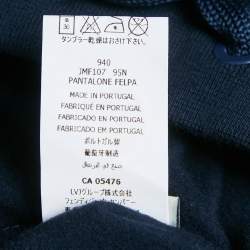 Pre Owned Fendi Kids Navy Blue Cotton Knit Logo Detail Jogger Pants 12 Yrs