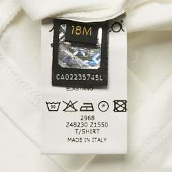 Pre Owned Fend Kids Grey /White Top Cotton & Denim 3 Piece Set 18 Months