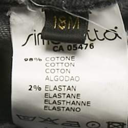 Pre Owned Fend Kids Grey /White Top Cotton & Denim 3 Piece Set 18 Months