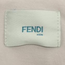 مملوكة مسبقًا Fendi Light Beige Stretch Cotton Jumpsuit 3 Months