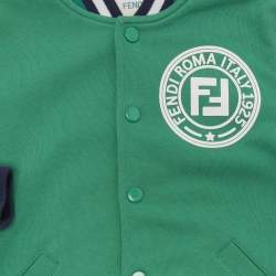 مملوكة مسبقًا Fendi Kids Green Cotton Varsity Jacket 5Yrs