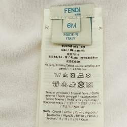 Pre Owned Fendi Kids Beige Cotton Onesie Set 6M