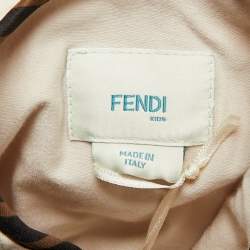 Pre Owned Fendi Kids Beige Cotton Onesie Set 6M