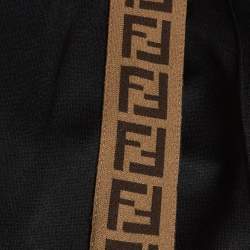 Pre Owned Fendi Kids Black FF Side Stripe Jersey Joggers 6Yrs