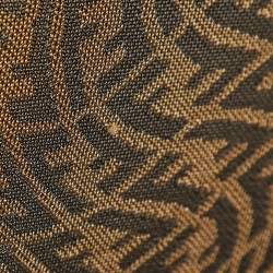 Fendi Kids Brown FF Vertigo Pattern Knit Bow Detail Dress 7 Yrs
