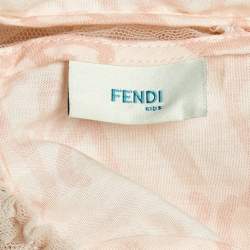 Pre Owned Fendi Kids Pink Tulle Ruffled Dress 6 Yrs