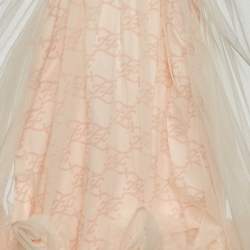 Pre Owned Fendi Kids Pink Tulle Ruffled Dress 6 Yrs
