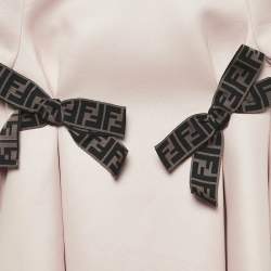 مملوكة مسبقًا Fendi Kids Pink Neoprene Bow Detail Dress 3 Yrs