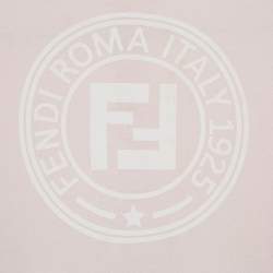 Fendi Kids Pink Logo Print Jersey Tiered Dress 24 M