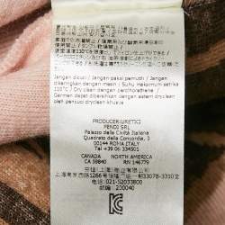 Pre Owned سويتر فندي للأطفال باللون الوردي المصنوع من الفرو ومطرز بشكل دب 3 سنوات