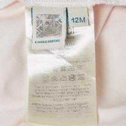 Pre Owned Fendi Kids White Cotton Ruffled Hem Top 12 M