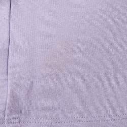 Fendi Purple Cotton Knit Ruffle Detail Dress 18 M