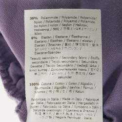 Fendi Purple Cotton Knit Ruffle Detail Dress 18 M