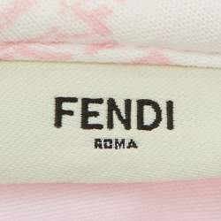 Fendi Pink Cotton Bodysuit/Cap and Bib Set 6M