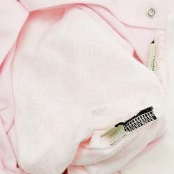 Fendi Pink Cotton Bodysuit/Cap and Bib Set 6M