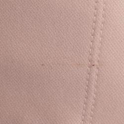 Pre Owned Fendi Kids Pink/White Jersey Logo Embroidered Dress 7 Yrs