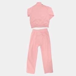 Pre Owned Fendi Kids Pink Jersey Track Tracksuit 8 Yrs