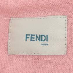 Pre Owned Fendi Kids Pink Jersey Track Tracksuit 8 Yrs
