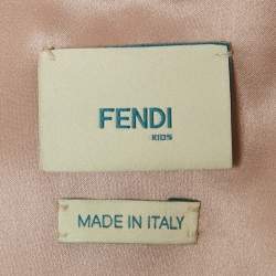 مملوكة مسبقًا جاكيت بومبر مزين بخرز وفرو منك وردي للأطفال من فندي مقاس 10 سنوات