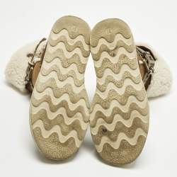 مملوكة مسبقًا حذاء بطول بطة الساق فيندي جلد شمواه بني ومقصوص مقاس 31