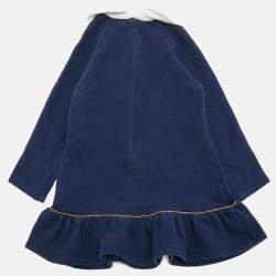 Pre Owned Fendi Kids Blue Cotton Dress 24M