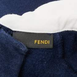 Pre Owned Fendi Kids Blue Cotton Dress 24M