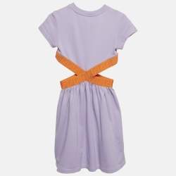 Pre Owned Fendi Kids Lavender Jersey Cut-Out Dress 8Yrs