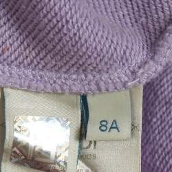 Pre Owned Fendi Kids Lavender Jersey Cut-Out Dress 8Yrs