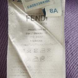 Pre Owned Fendi Kids Lavender Jersey Cut-Out Dress 8Yrs