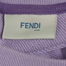 Pre Owned Fendi Kids Lavender Jersey Cut-Out Dress 8Yrs