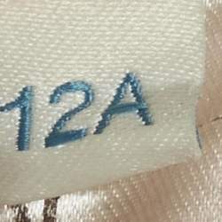 Pre Owned Fendi Kids White/Peach Cotton Flared Dress 12Yrs