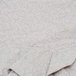 Pre Owned Fendi Kids Pink Lurex Jacquard Ruffled Dress 24M