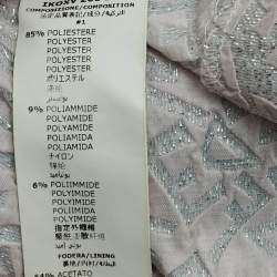 Pre Owned Fendi Kids Pink Lurex Jacquard Ruffled Dress 24M