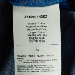 Pre Owned Armani Junior Blue Cotton Bermuda Shorts 6 Yrs