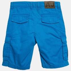 Pre Owned Armani Junior Blue Cotton Bermuda Shorts 6 Yrs