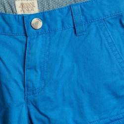 Pre Owned Armani Junior Blue Cotton Bermuda Shorts 6 Yrs
