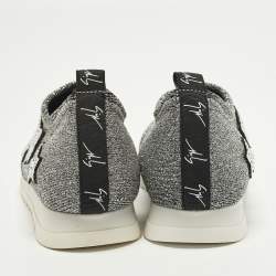 مملوكة مسبقًا حذاء رياضي جوسيبي زانوتي جلد نقشة ثعبان  رصاصي رباط علوي مقاس 37.5