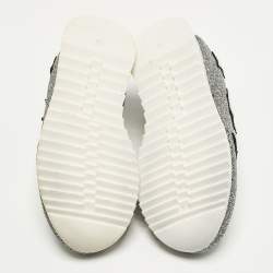 مملوكة مسبقًا حذاء رياضي جوسيبي زانوتي جلد نقشة ثعبان رصاصي رباط علوي مقاس 37.5