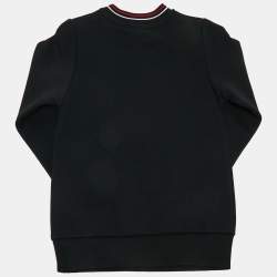 Pre Owned Givenchy Kids Black Side Logo Cotton Sweatpants Set 6Yrs