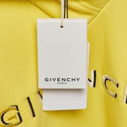 Givenchy Yellow Logo Embroidered Cotton Hoodie Dress 12Y