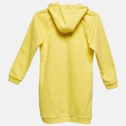Givenchy Yellow Logo Embroidered Cotton Hoodie Dress 12Y
