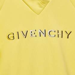 Givenchy Yellow Logo Embroidered Cotton Hoodie Dress 12Y