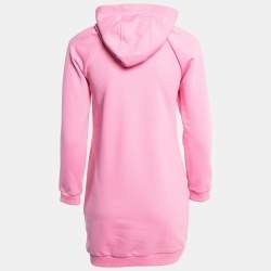 Givenchy Pink Logo Embroidered Cotton Blend Hoodie Dress 12 Y