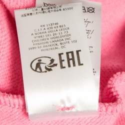 Givenchy Pink Logo Embroidered Cotton Blend Hoodie Dress 12 Y